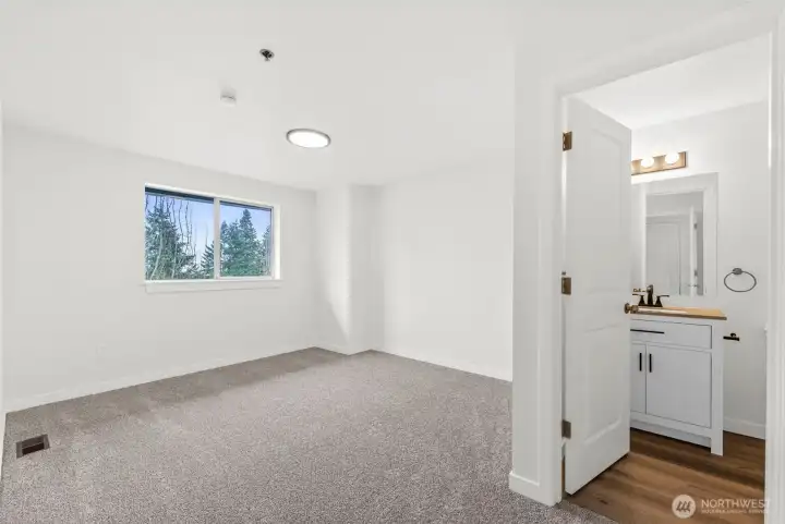 Primary Bedroom - New Carpet, Fixtures, Doors, Trim, & Updated Full Bath