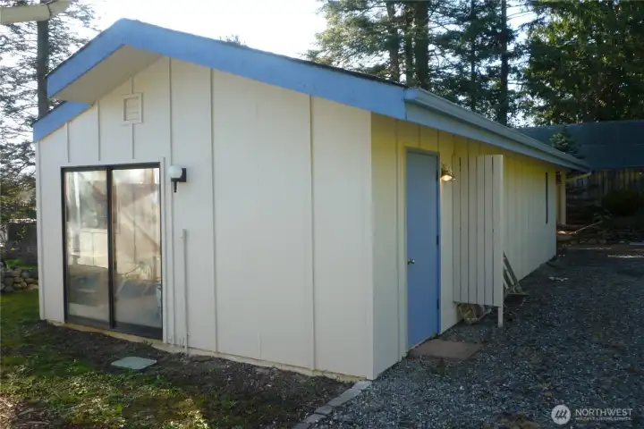 Detached shop & green house