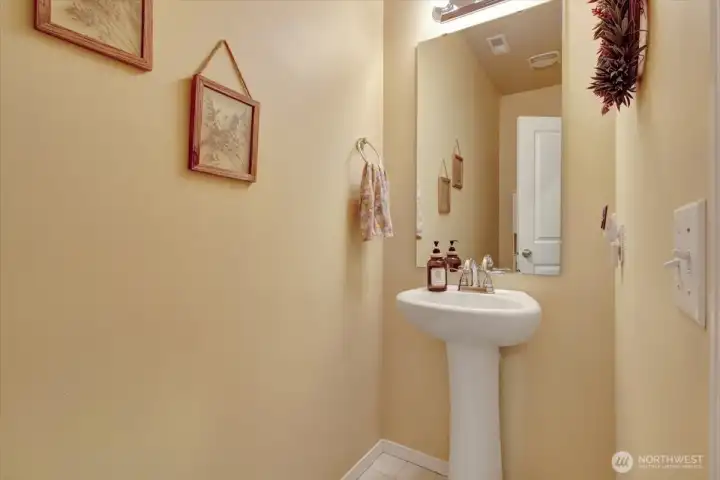 First floor half bathroom.