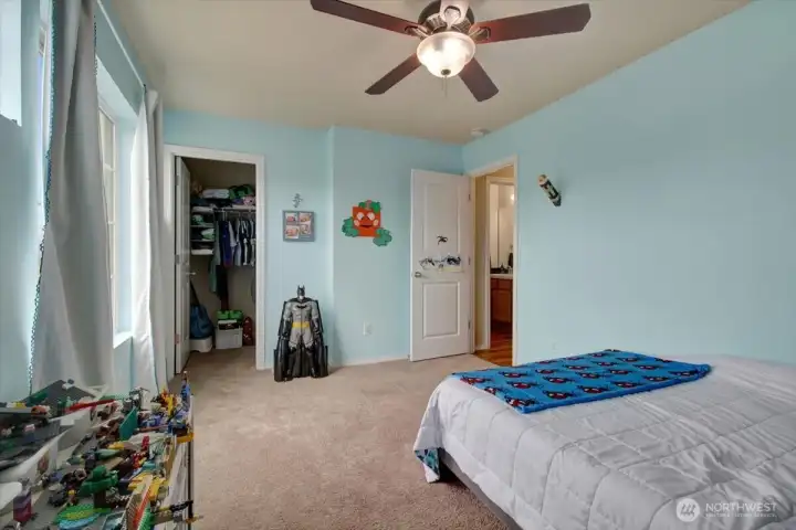 All bedrooms have spacious closets.