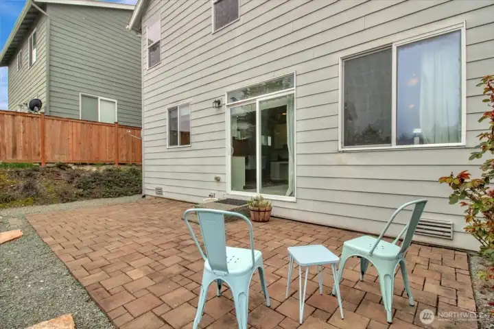 Ample seating space off the back slider.