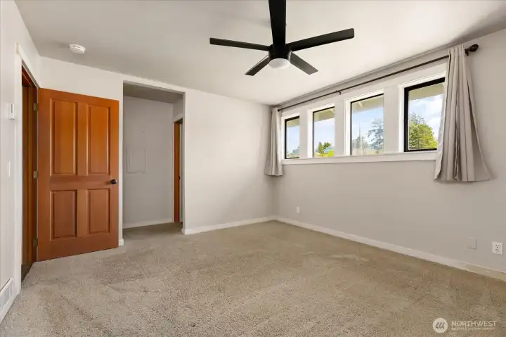 Primary looking back to door and entry to ensuite