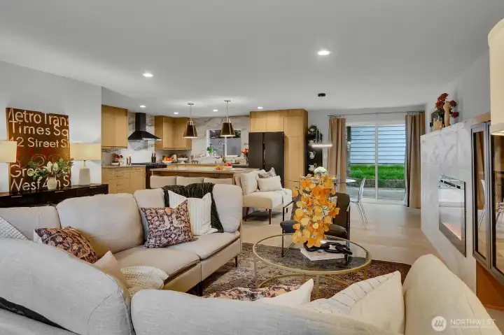 View of Great Room from  Entrance to Primary Suite