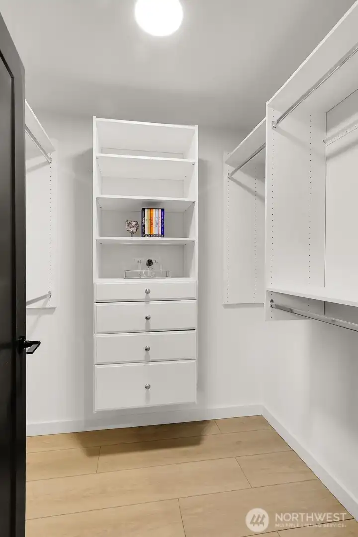 1st look of Walk-in Closet in Primary