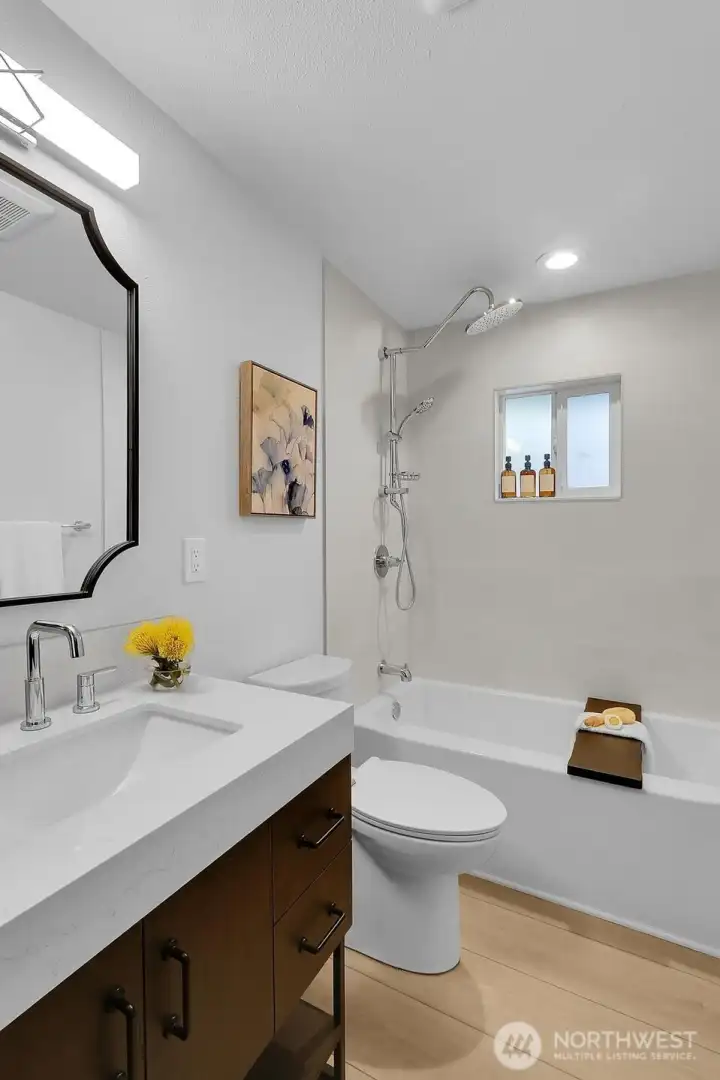 Full Hall Bath serves the Guest Bedrooms