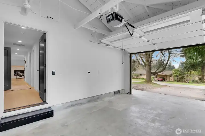 Garage with Extra Electric Car Charger Outlet