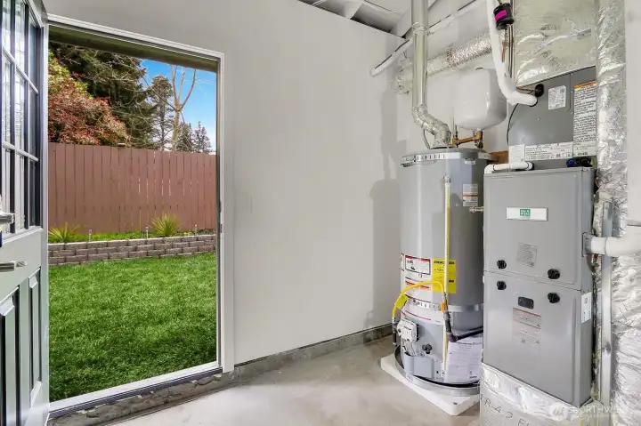 New Furnace & Hot Water Heater in Back of Garage