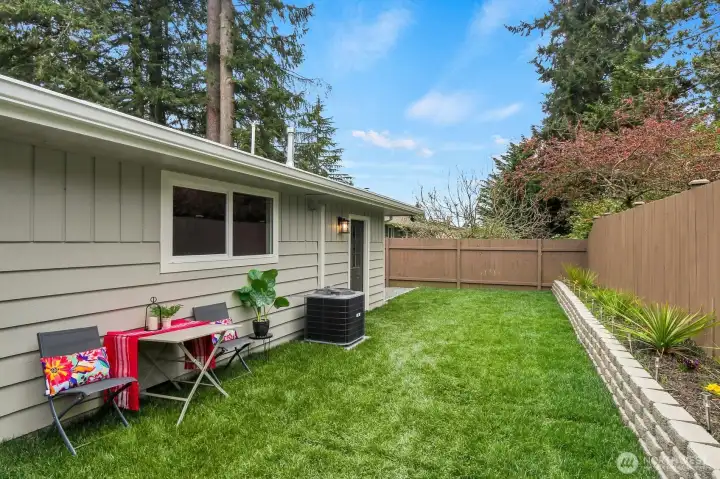Private Gated Back Yard W/ New Air Conditioning Unit