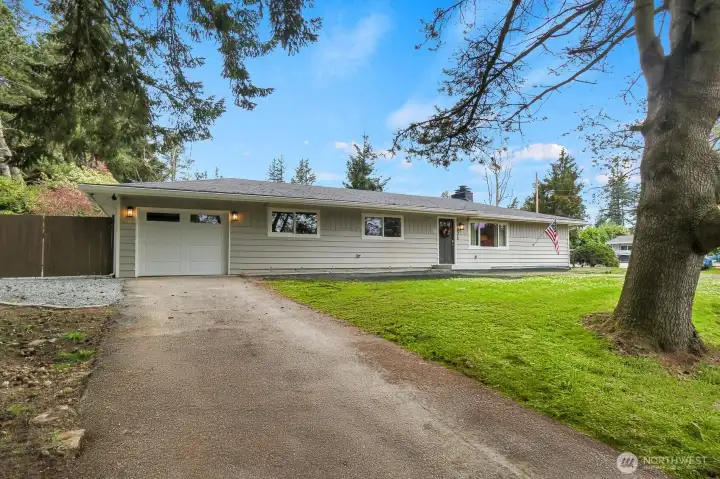 Main Driveway to Garage & Gated Gravel Storage