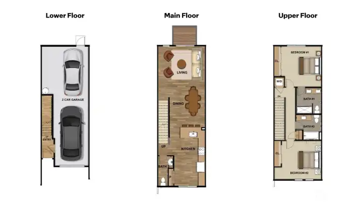 Bennett Floor Plan.For representation only.  Features, colors, and selections may differ from photograph. See site agent for details.