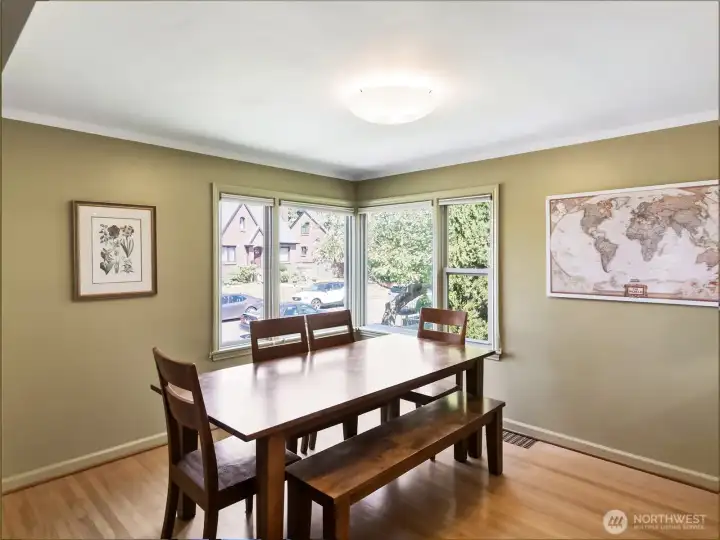 Spacious dining area