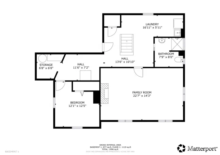 Lower level floor plan