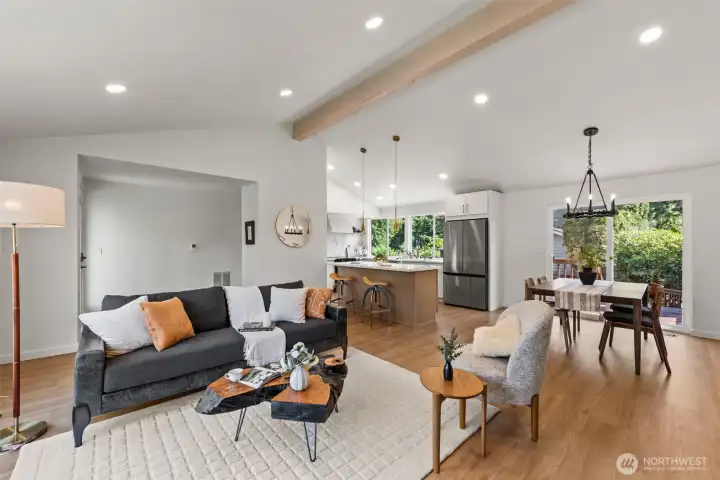 Open-concept living & dining