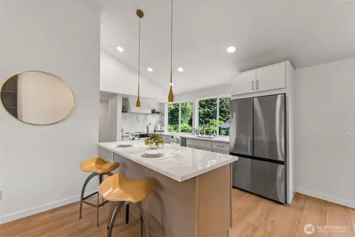 Kitchen with island