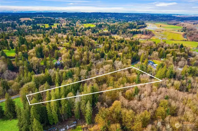 Nestled near farm land in the Snohomish Valley