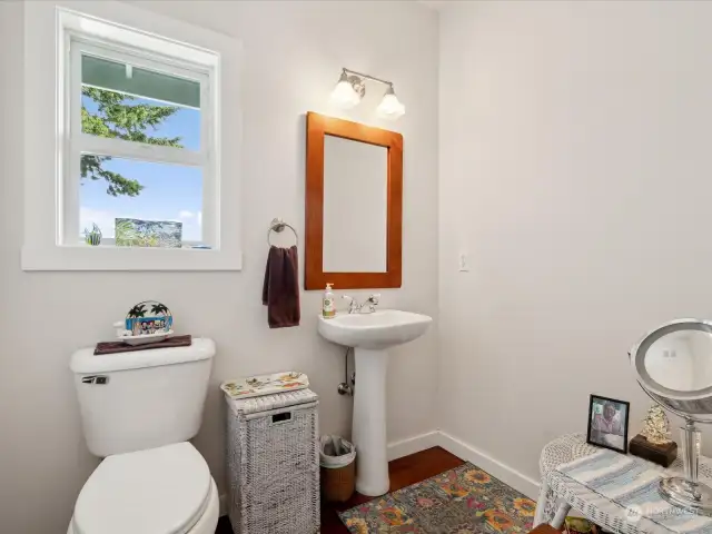 Primary bathroom features 2 separate sink areas