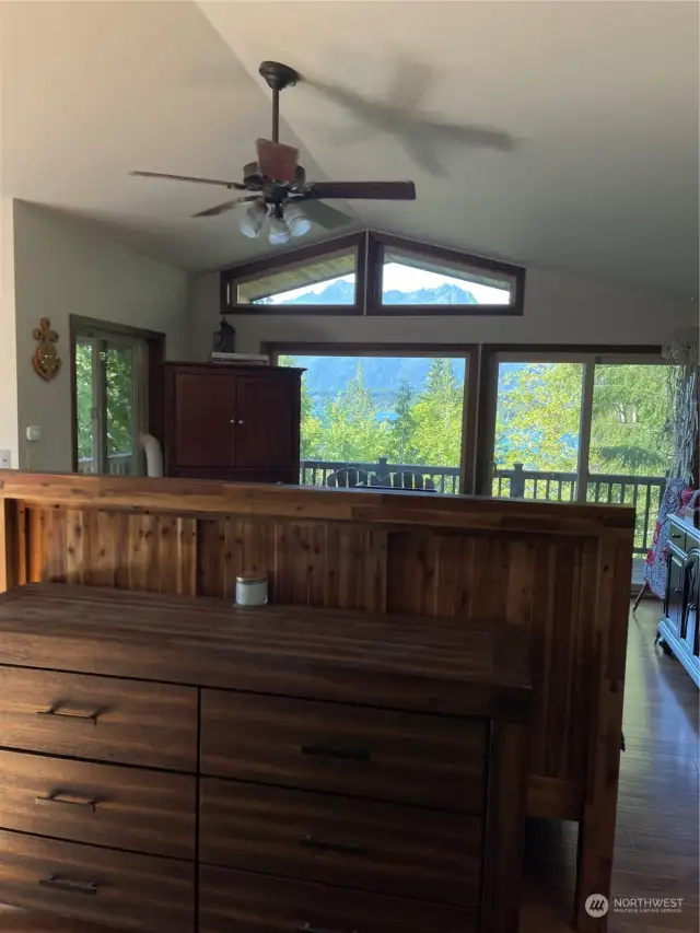 Primary bedroom with "in your face" mountain views.