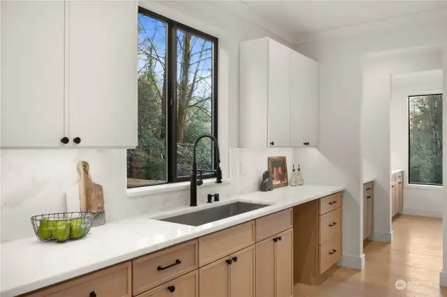 Kitchen window allows for full sun light in the kitchen throughout the day.