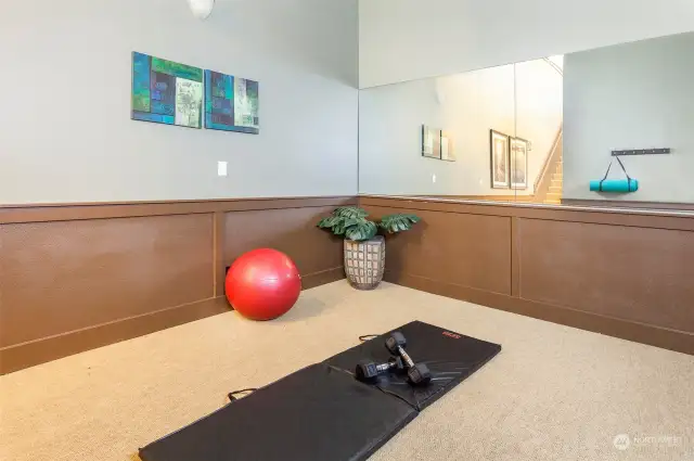 Clubhouse includes yoga room