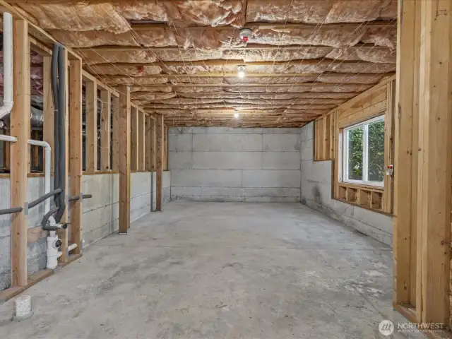Over 500 sq ft of easy to finish space!