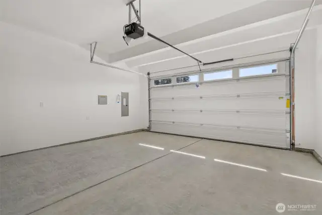 2 car garage with garge door opener plus 2 remotes