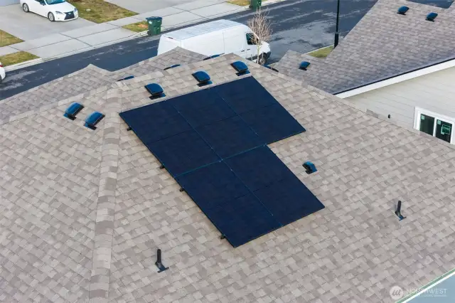 Silfab solar panels. Photos of a similar home, not actual, for illustration only.