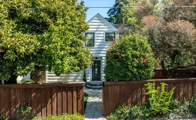 Privacy abounds leading to the front door!