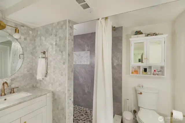 Lower level bath