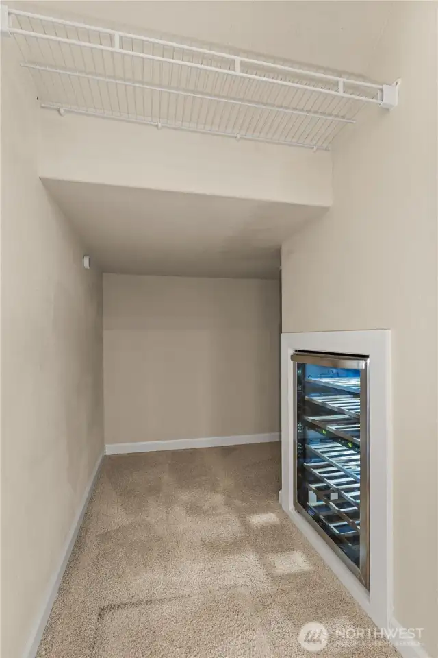 Don't miss the secret beverage fridge in the storage under the stairs!