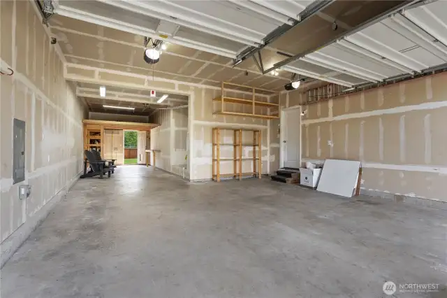 So much storage built in to this 3 car garage