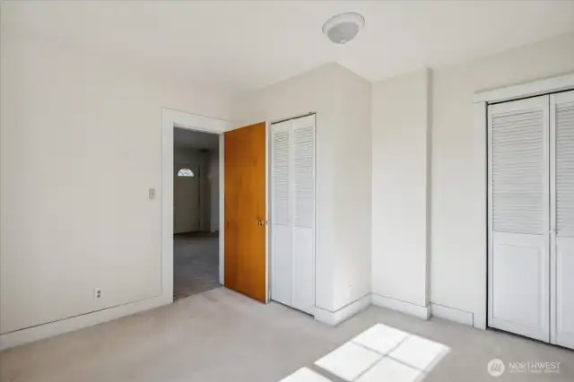 2 closets in bed on main floor