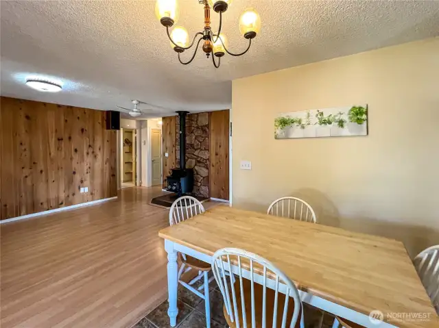 Living/Dining Room combo creates an open floor plan