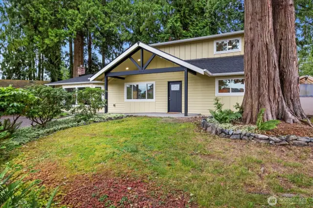 Completely rebuilt home with mature landscaping