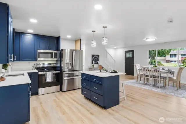 Open concept kitchen