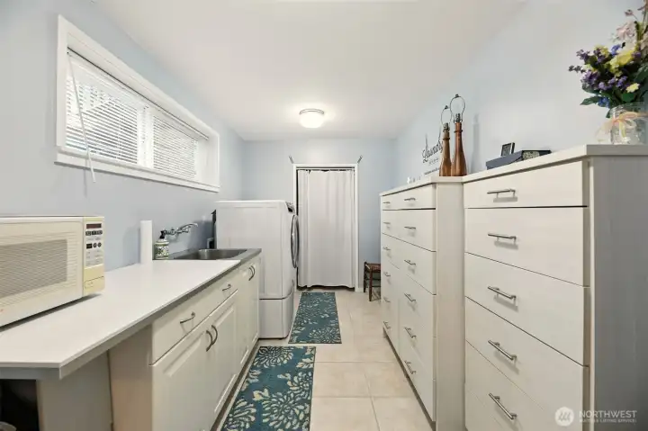 Daylight basement Utility Room + Canning Room