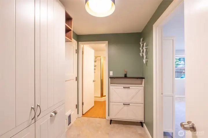 3/4 bathroom located just off of the extra living space.