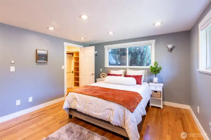 Bedroom 3 features a walk-in closet with custom shelving.