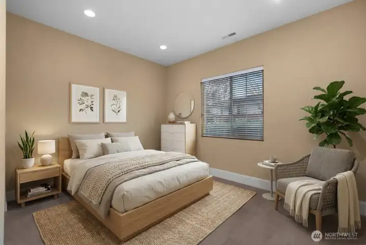 Large second bedroom offering plenty of space and comfort, perfect for guests or a versatile retreat.