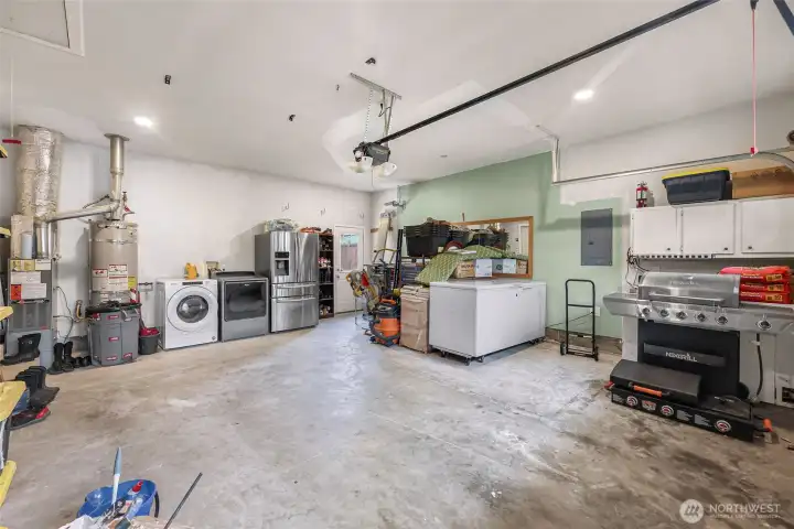 Two-car garage with laundry