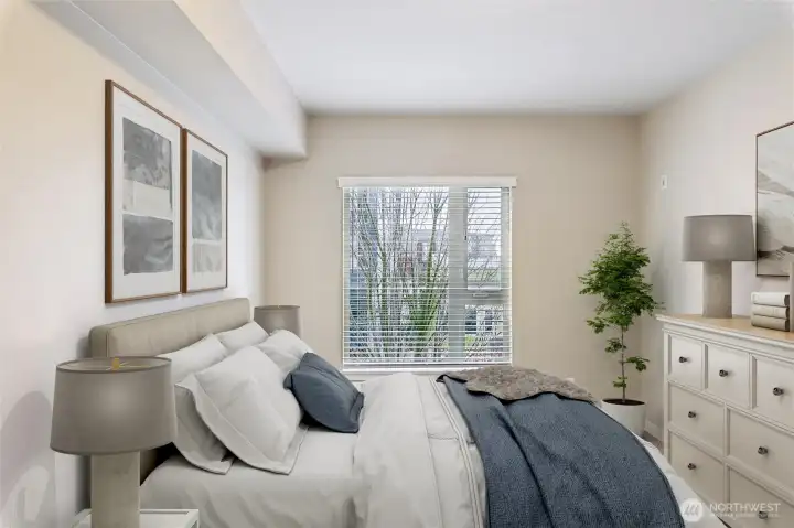 Primary bedroom - Virtually staged