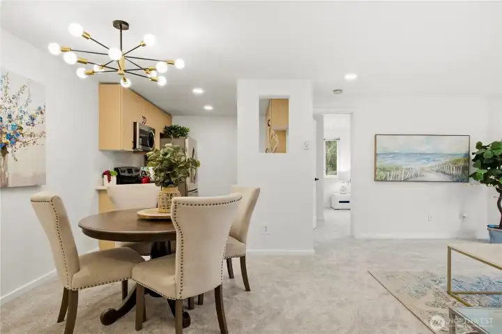 Comfortable dining area perfect for everyday meals and gatherings.