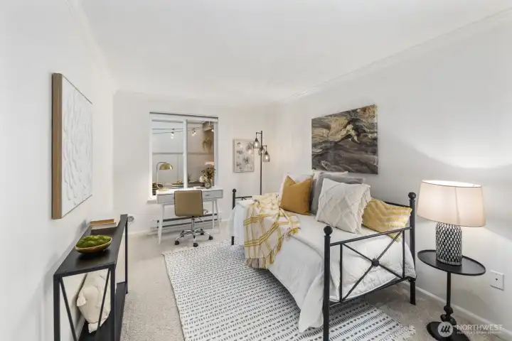 2nd bedroom would fit a king or queen as well