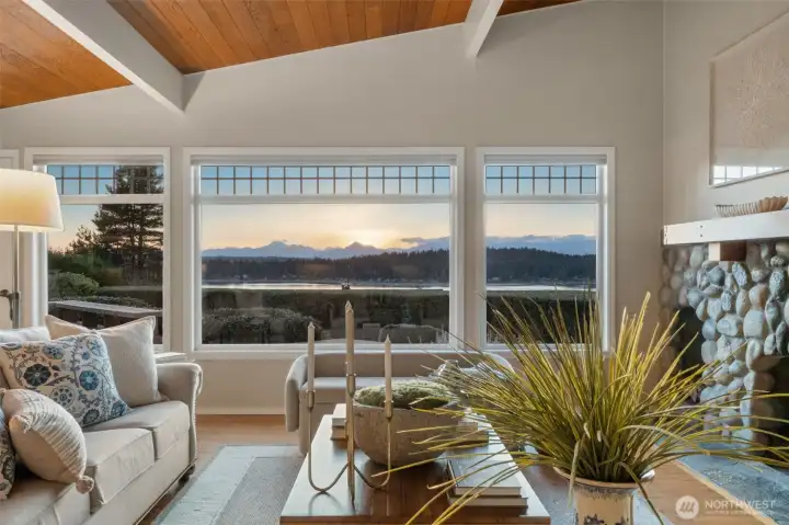 The stunning Olympic Mountains.