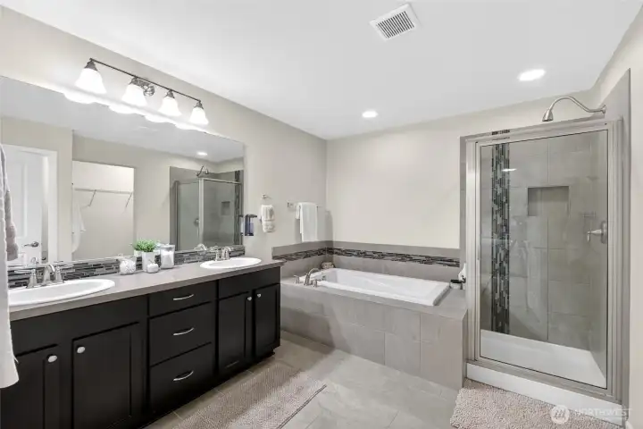Primary Bathroom soaking tub & shower