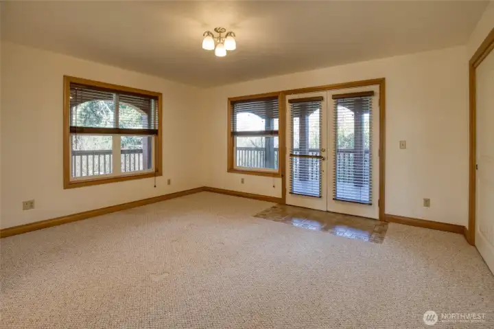 2nd primary bedroom with french doors