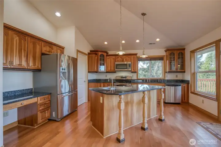 Great Room view of kitchen