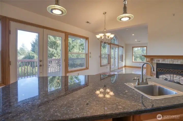 View from kitchen island