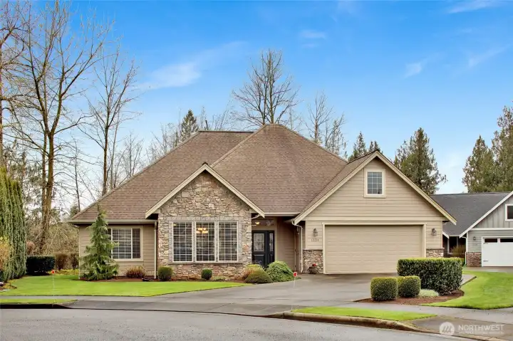 Spacious driveway and welcoming curb appeal