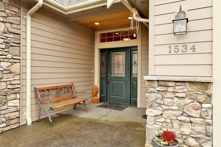 Covered front entry with zero-step access