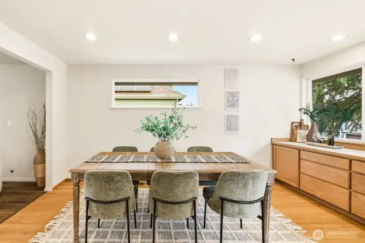 Dining space connected to the heart of the home